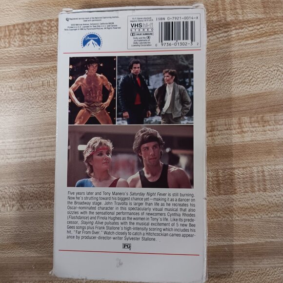 Staying Alive VHS 1983 TRAVOLTA Sylvester Stallone Dance Disco Cult  Bee Gees VG - Picture 3 of 8